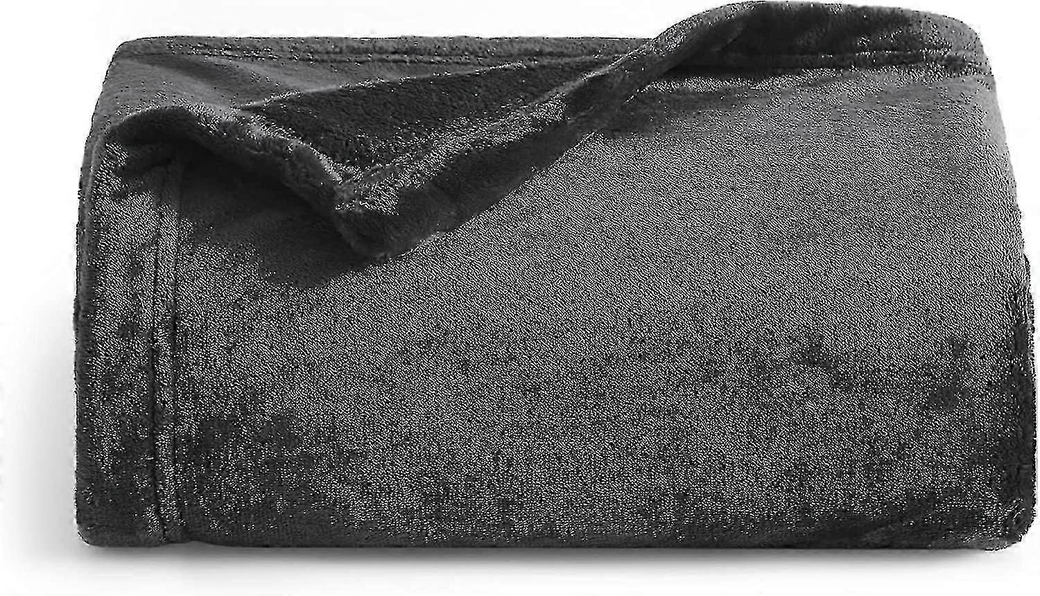 Fleece Blanket Sofa Throw-versatile Blanket Fluffy Soft Throw,dark Grey,130x151cm