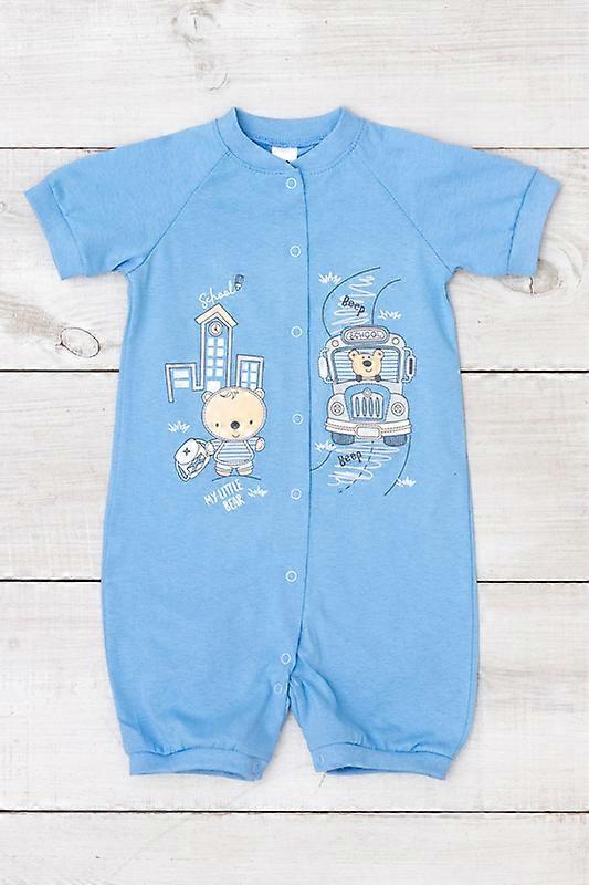 Infant Boys' Short Sleeve Romper – Easy Snap Fastening & Stylish D, Summer, HC 5069-001-33-4