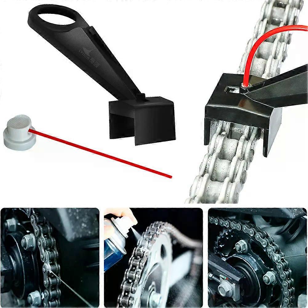 Motorcycle Chain Oiler Spray Gear Mess-Free Chain Wax Chain Cleaner Attachment Motorcycle Chain Lube Applicator Maintenance Tool