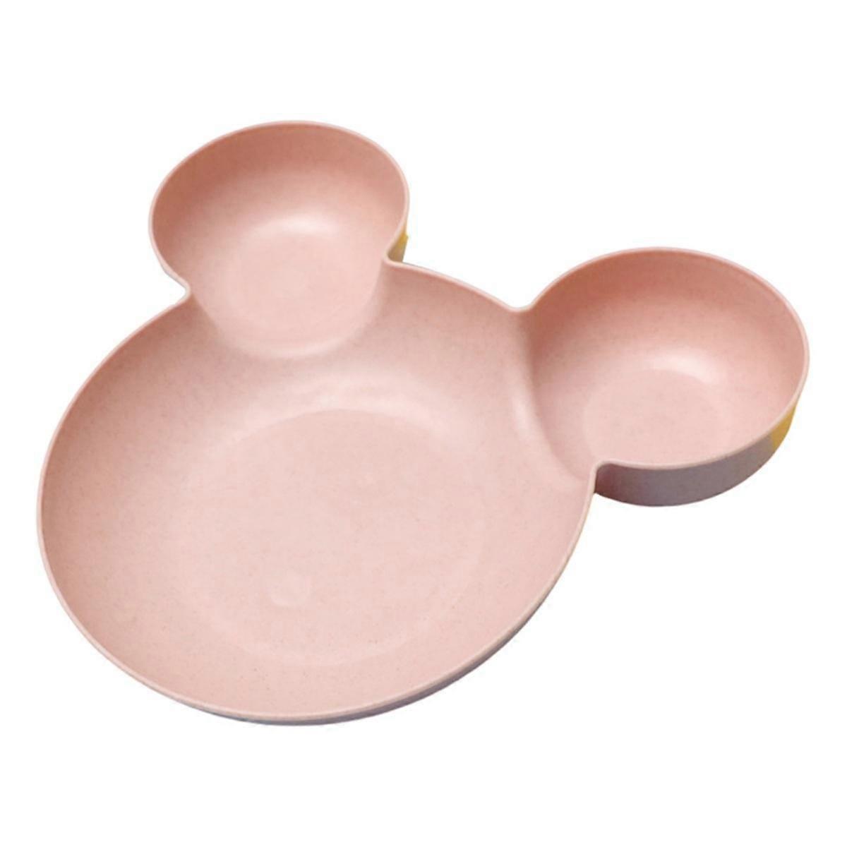 Durable 3-Compartment Space-saving Cute Dried Fruit Snack Plate for Children Serving Plate