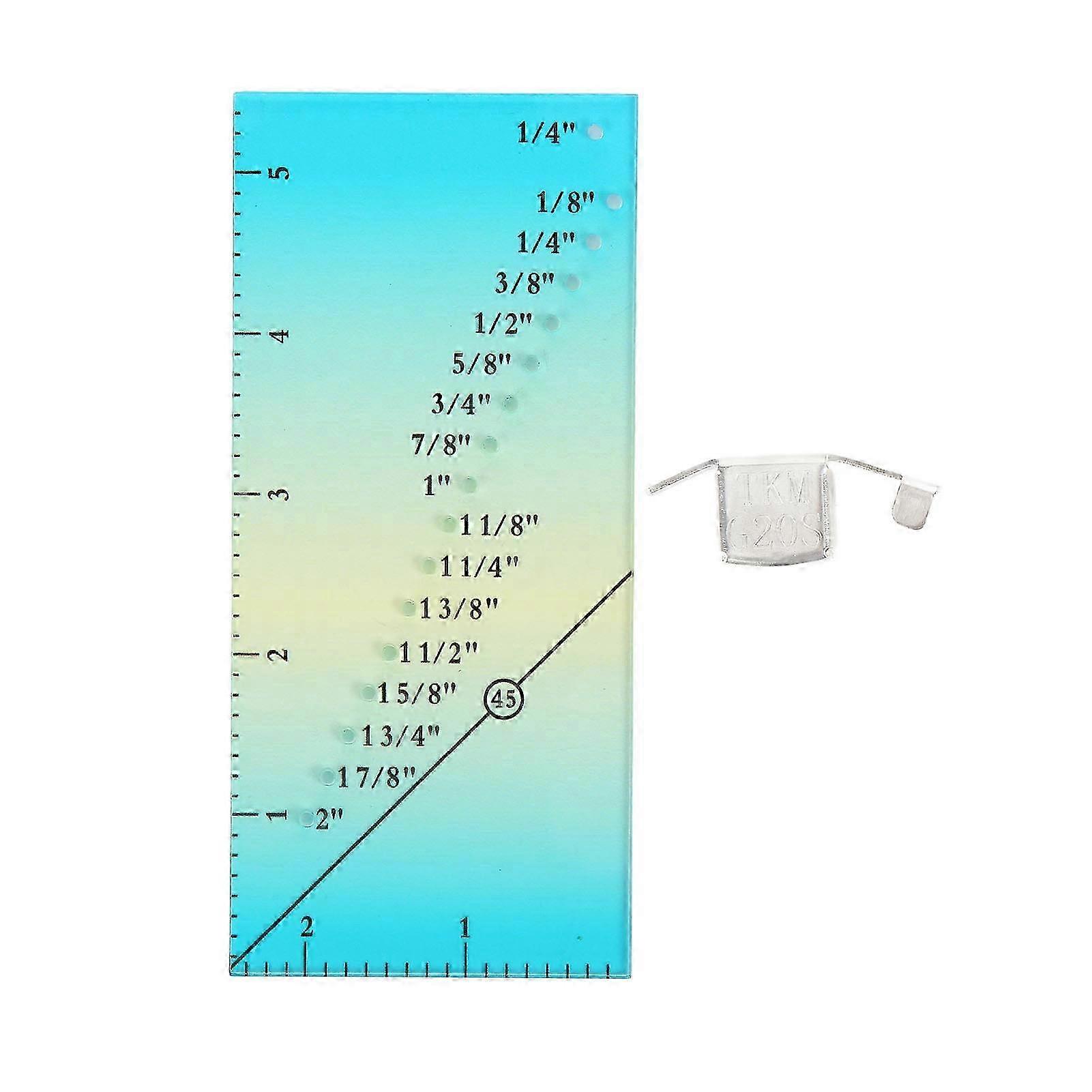 Sew Seam Allowance Ruler with Magnetic Seam Guide Clear Scale Sturdy Durable High Accuracy Portable Sewing Machine Ruler Gradient Color