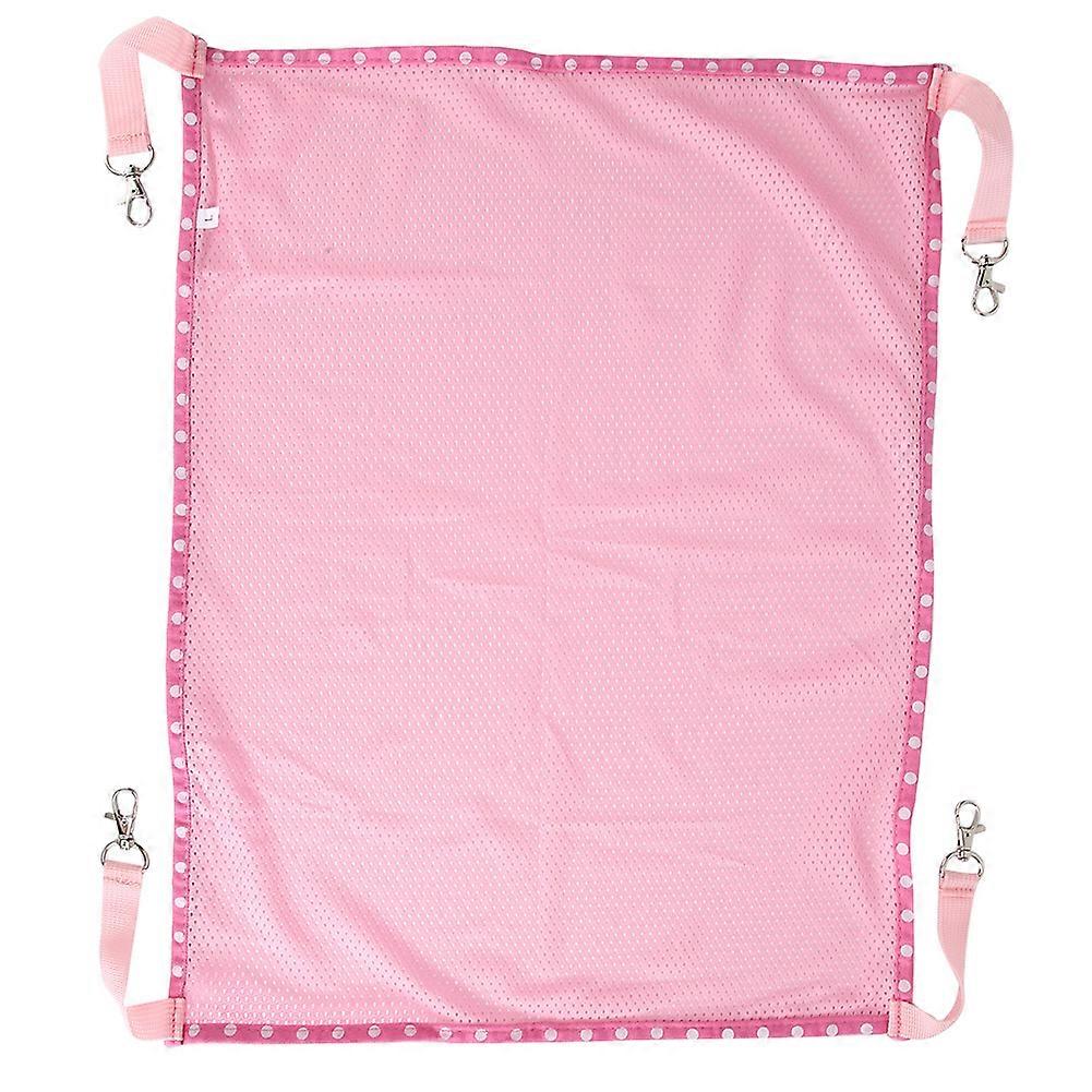 Pet Comfy Spot, Quilted Material Cage Hammock with Space Saving Design for Under Chairs & Tables (S, Pink)