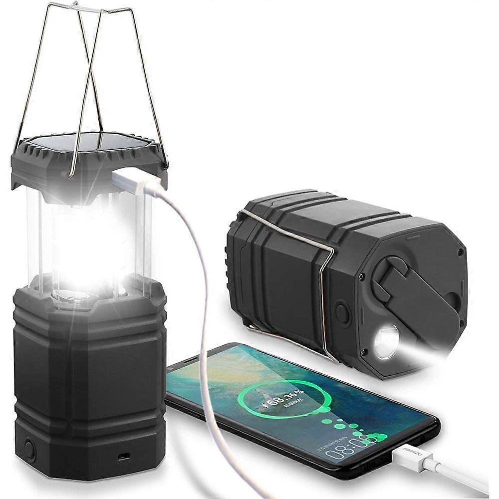 Solar Powered LED Light Waterproof Hand Crank Emergency Light