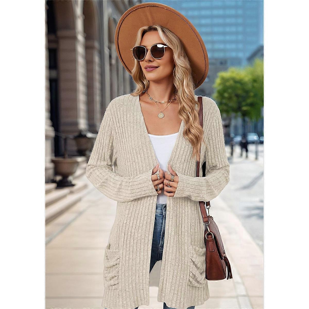Long-Sleeved Knitted Cardigan S