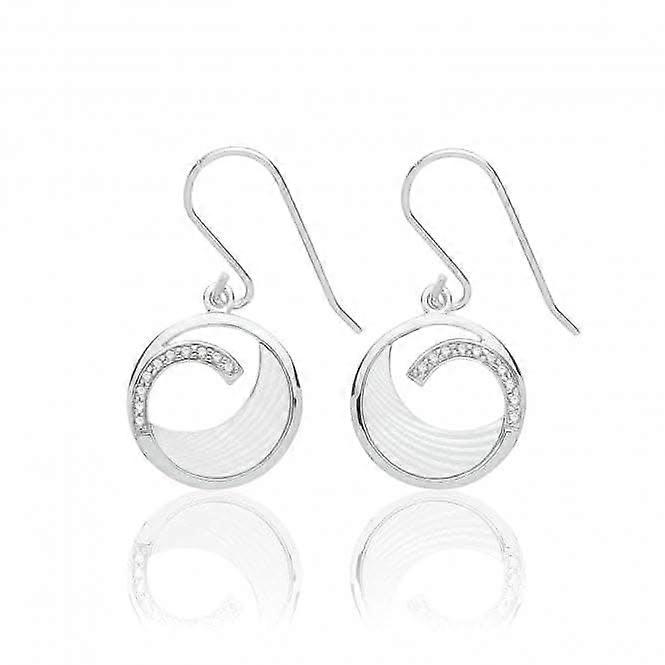 Silver & Co Mother of Pearl Cubic Zirconia Earrings SEG0087