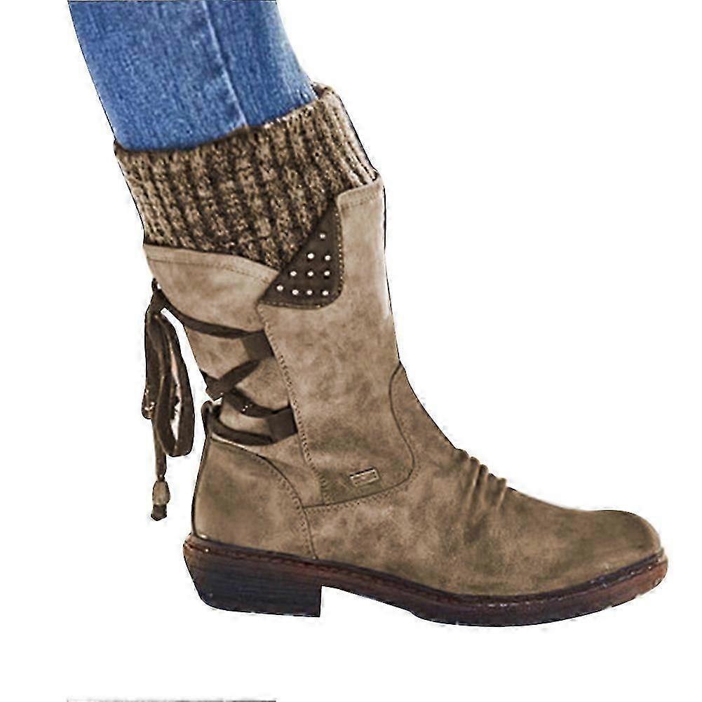 Winter Warm Back Lace Up Boots Shoes Women Boots Christmas Daily Travel Shoes