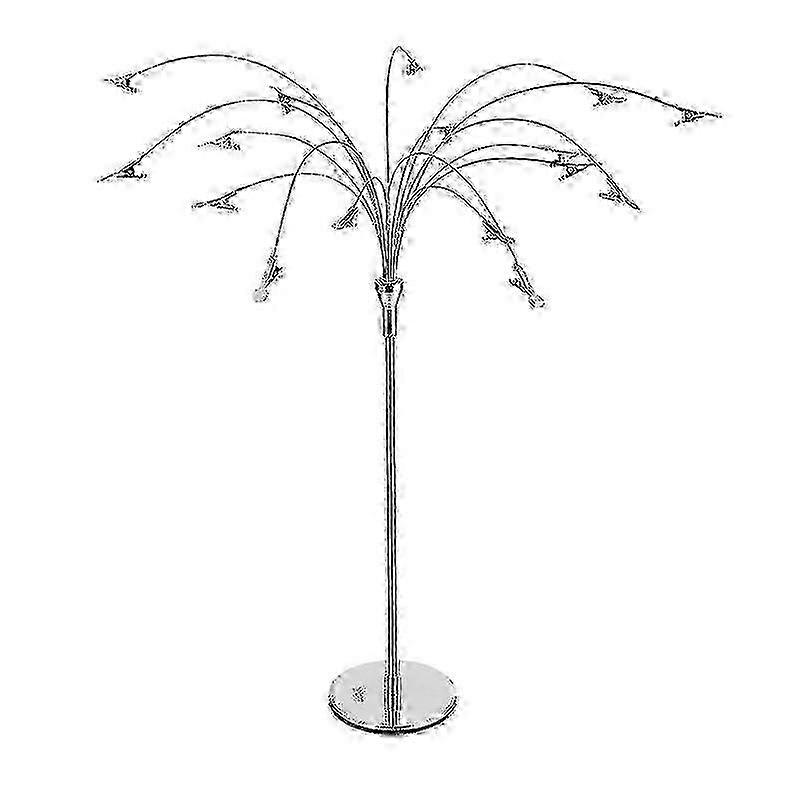 شجرة صور معدنية صغيرة ، حامل صور سطح المكتب مع مشبك ، 16 مشبك معدني للصور (فضي)