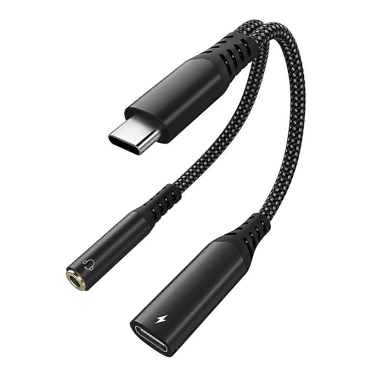 USB-C-auf-3,5-mm-Kopfhörer- und Ladeadapter, 2-in-1-USB-C-auf-Aux
