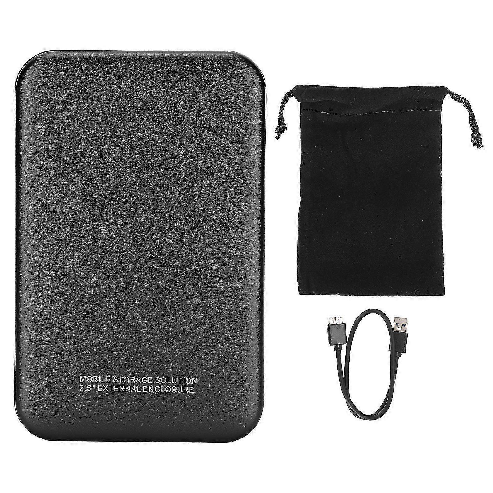 Hard Drive Enclosure Portable 2.5in SATA to USB 3.0 Hard Disk Box with Data Cable Storage Bag for Laptop Desktop