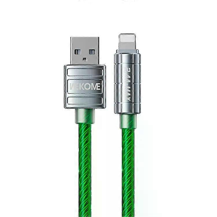 USB Data Cable-2.4A,1m Length,8 Pin,Green-WDC-203i Green