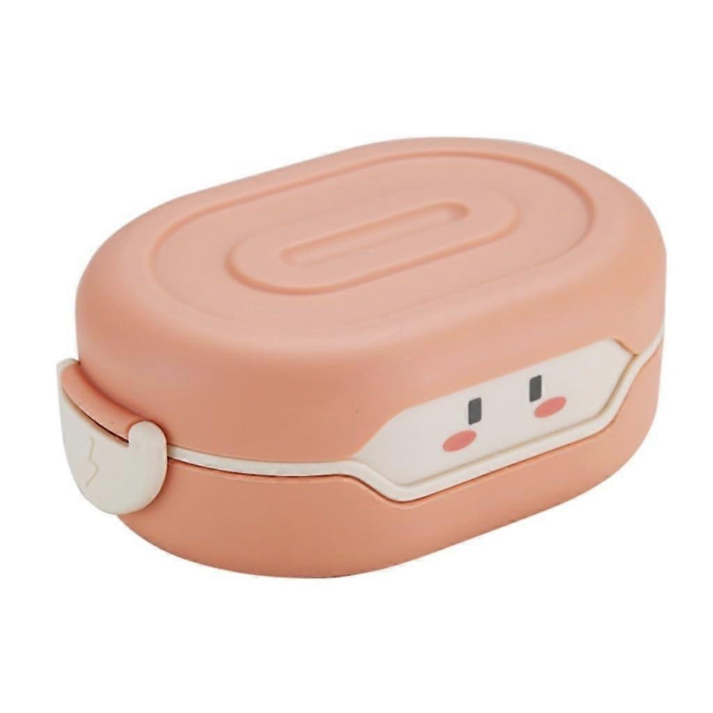 Japanese-style Bento Box Food Storage Container With Lid, Portable Divided Sealed Storage Box For Fruit, Pink, One Size