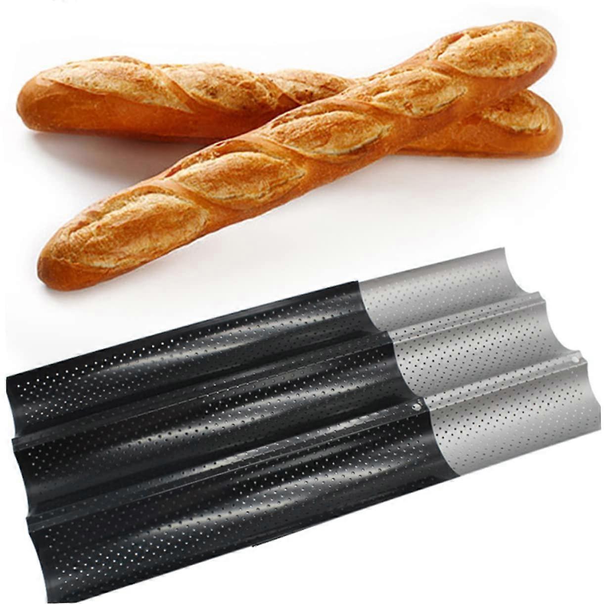 Baking Mould with Wave Pattern Black Easy to Clean for Home and Shop Use