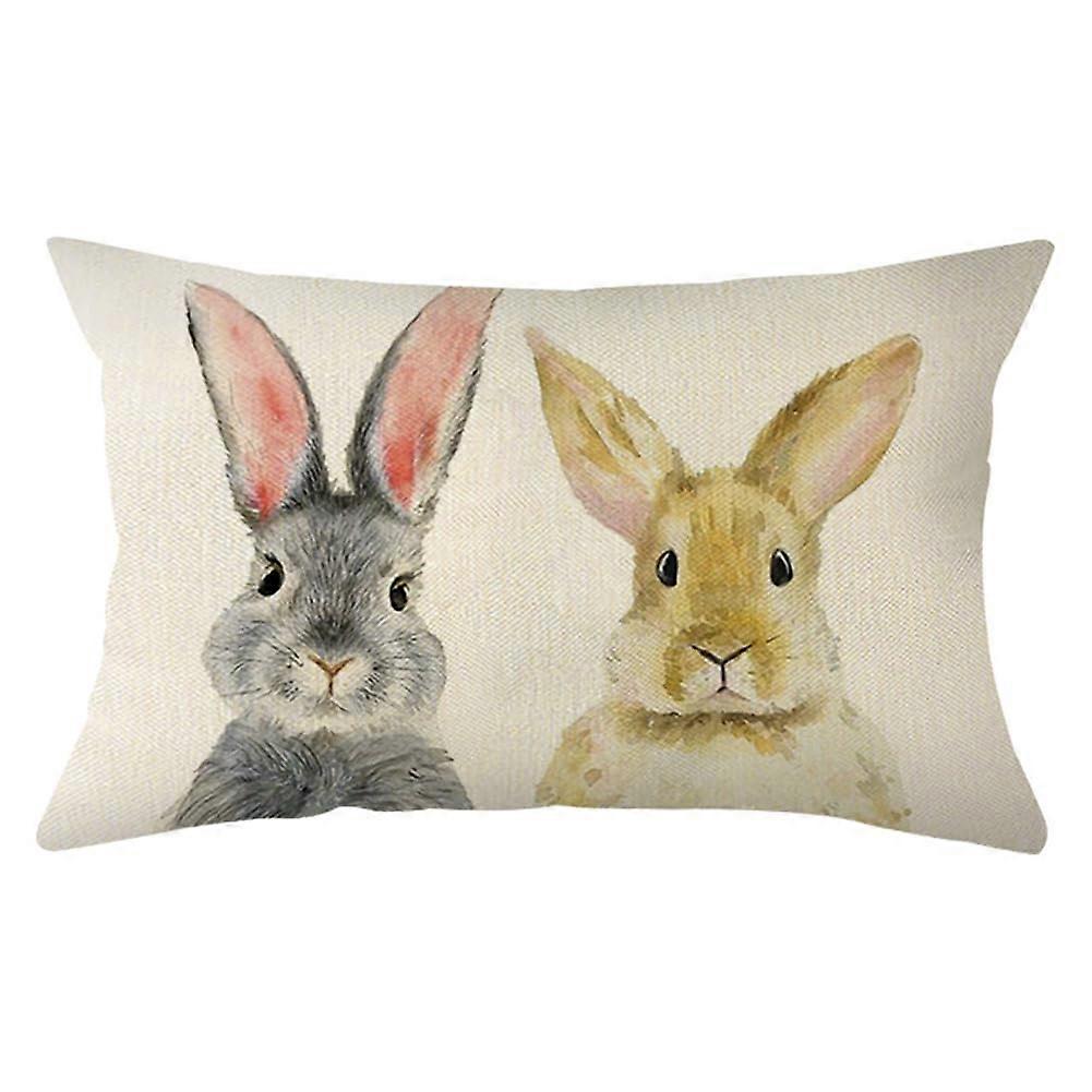 WELCOME Easter Pillow Case, 12 x 20 Inch Spring Rabbit Pillow Case Pillow Case Sofa Sofa Decoration