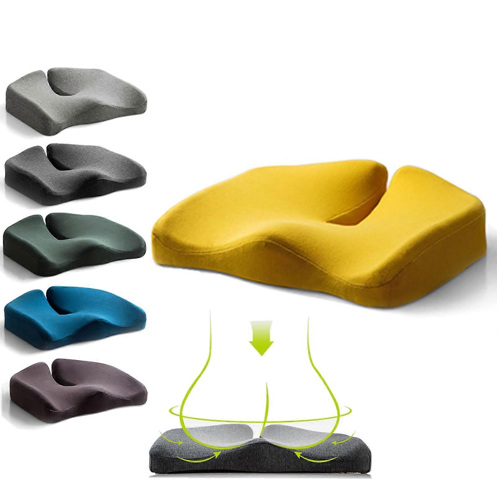 Seat Comfort Pro Back Support Pillow for Sciatica Relief, Coccyx Pain Relief, Ergonomic Design, Memory Foam