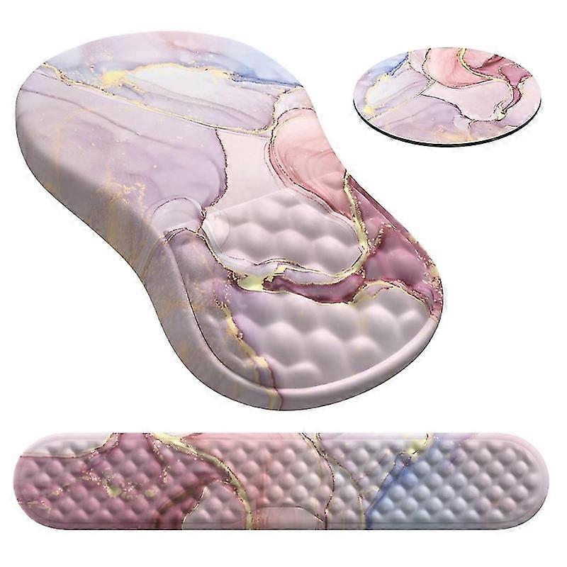 9Set of 3 Pain Relief Wrist Rest Mouse Pad Mousepad for Mouse, Keyboard, Cup