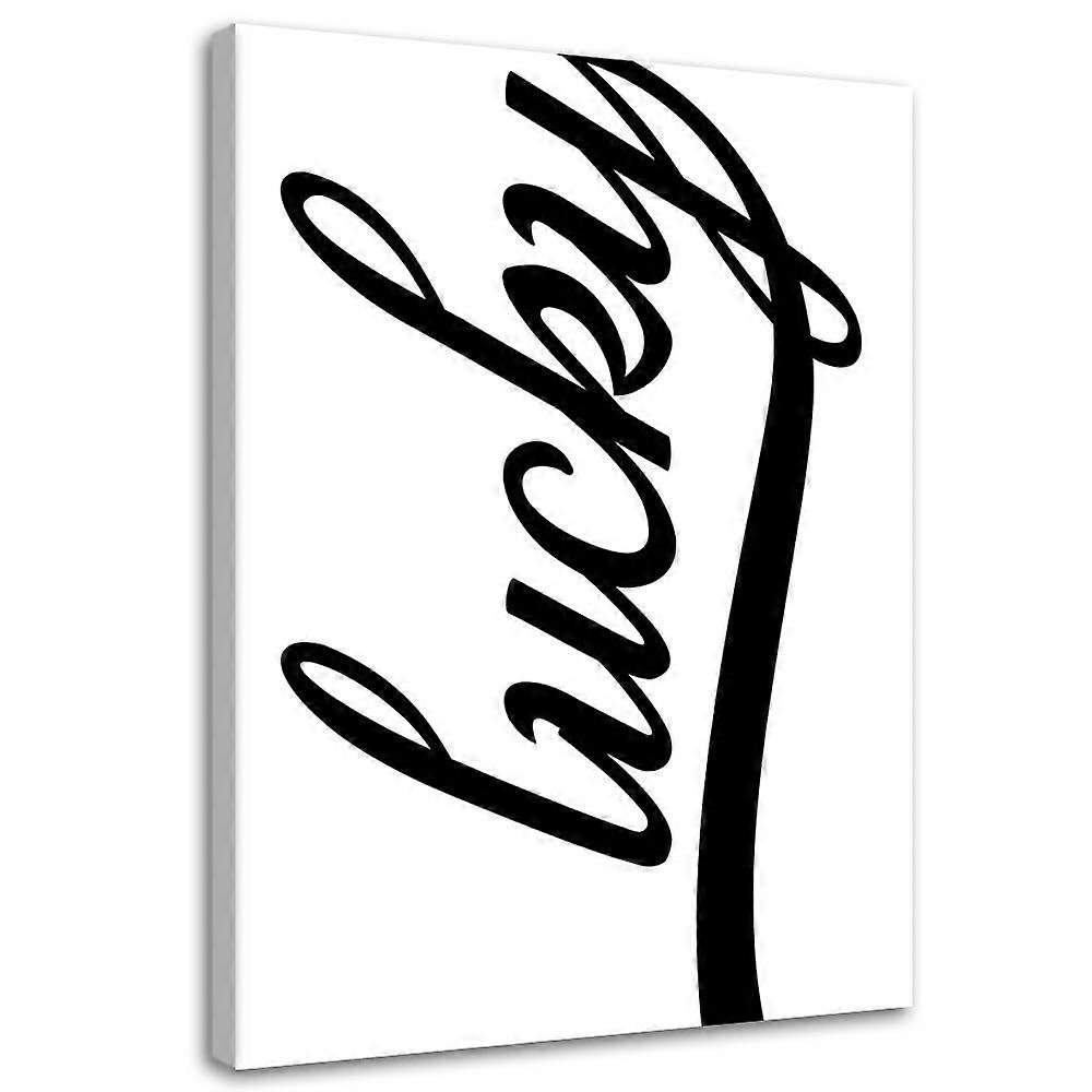 Lienzo de la suerte sobre fondo blanco - 60x90