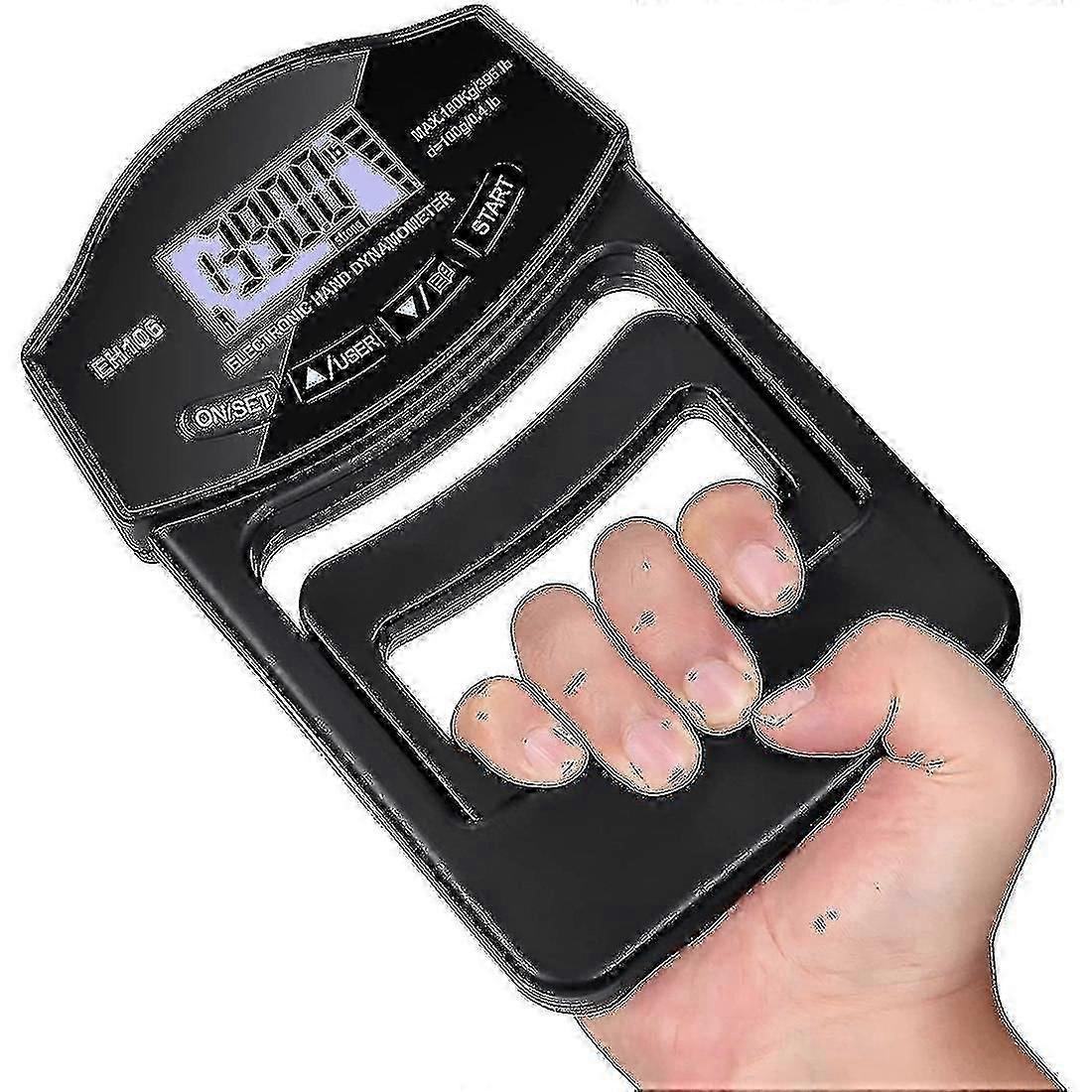 Griffstärketester, 396lbs/180kg Digitaler Handdynamometer Griffstärkemesser USB-LCD-Bildschirm Hand