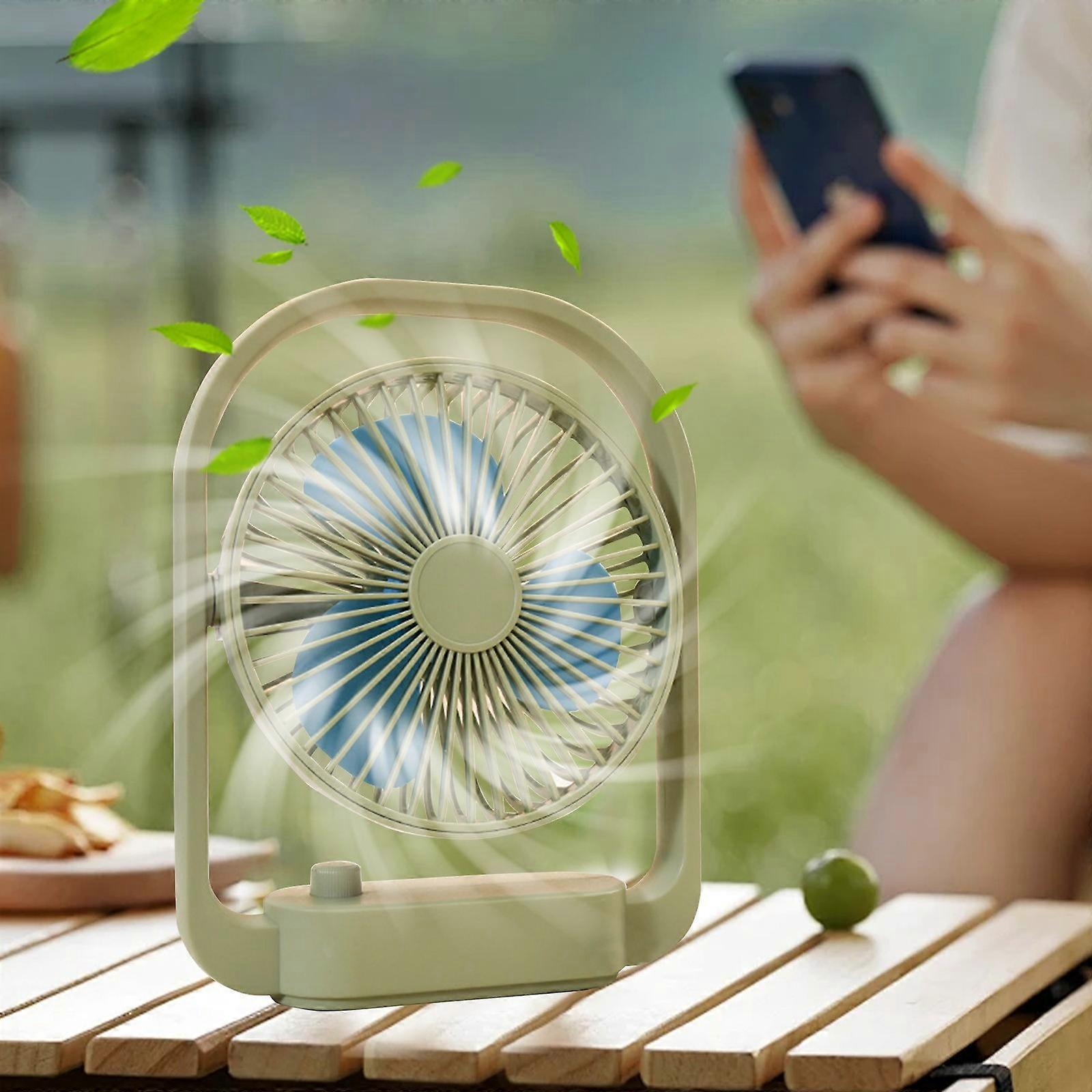 Outdoor Portable Handle Small Tabletop Fan With Infinite Speed Regulation Soft And Long-lasting Desktop Fan BBCC