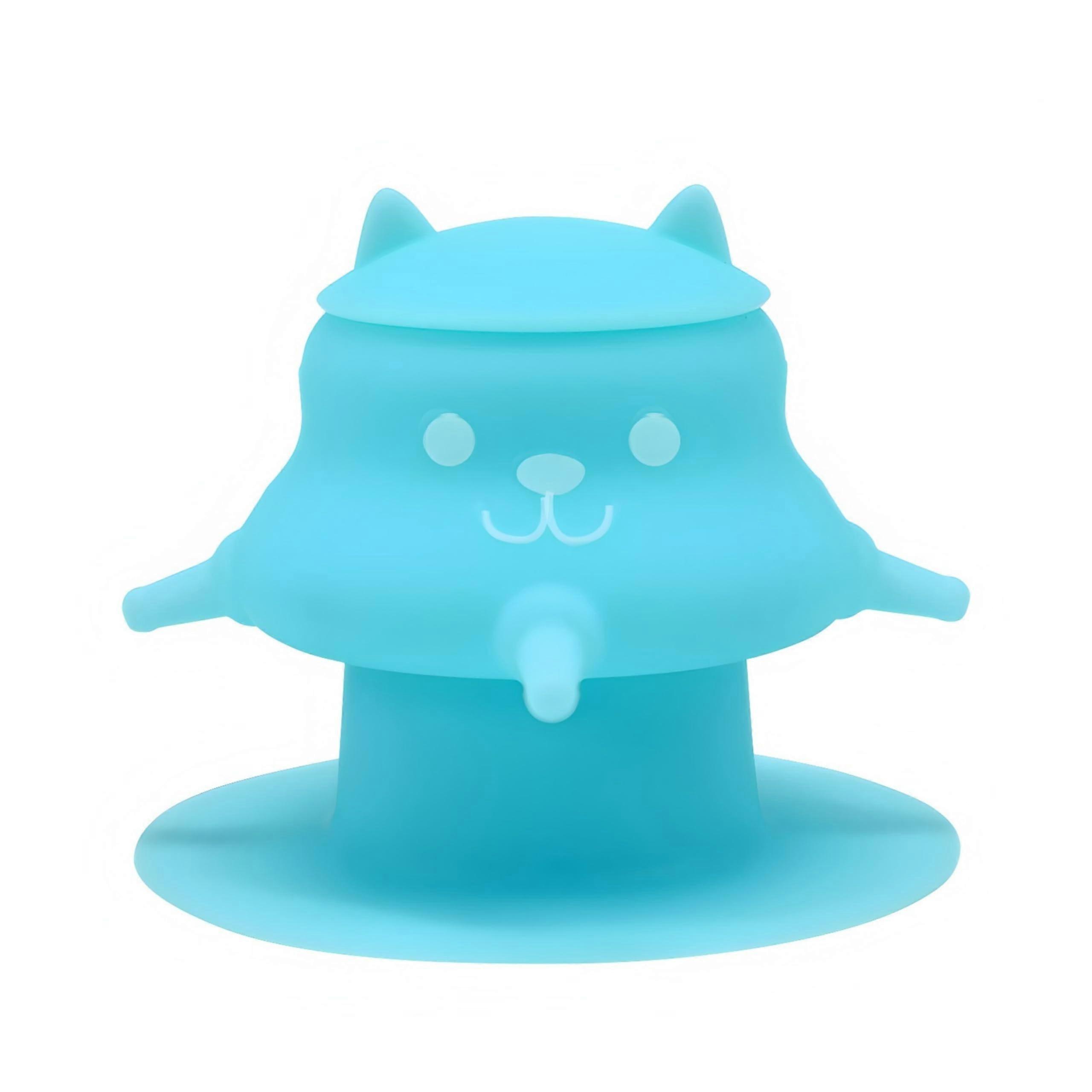 230ML Silicone Puppy Feeder for Multiple Puppies, Puppy Milk Feeder with 4 Teats (Blue)