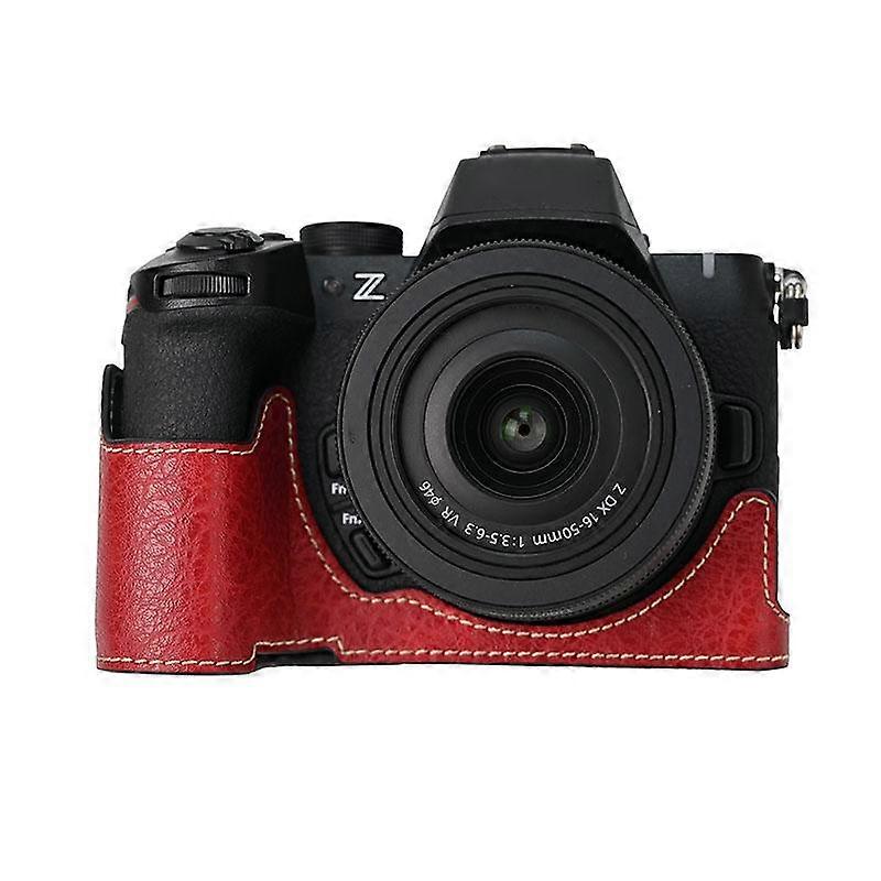 Litchi Texture PU Leather Camera Half Case Base For Nikon Z50II