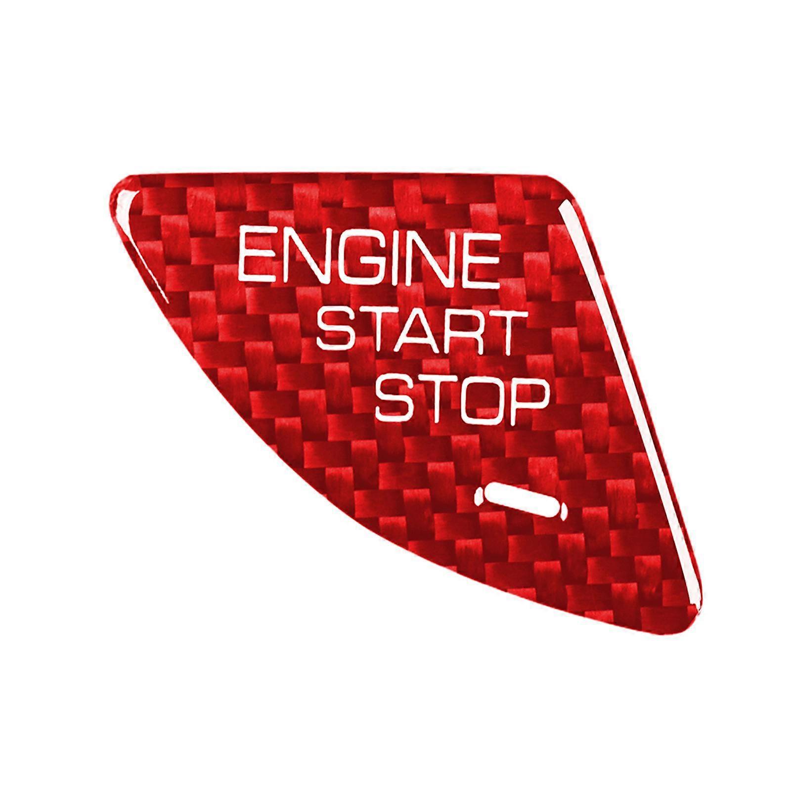 Carbon Fiber Ignition Start Stop Button Cover ATS Black