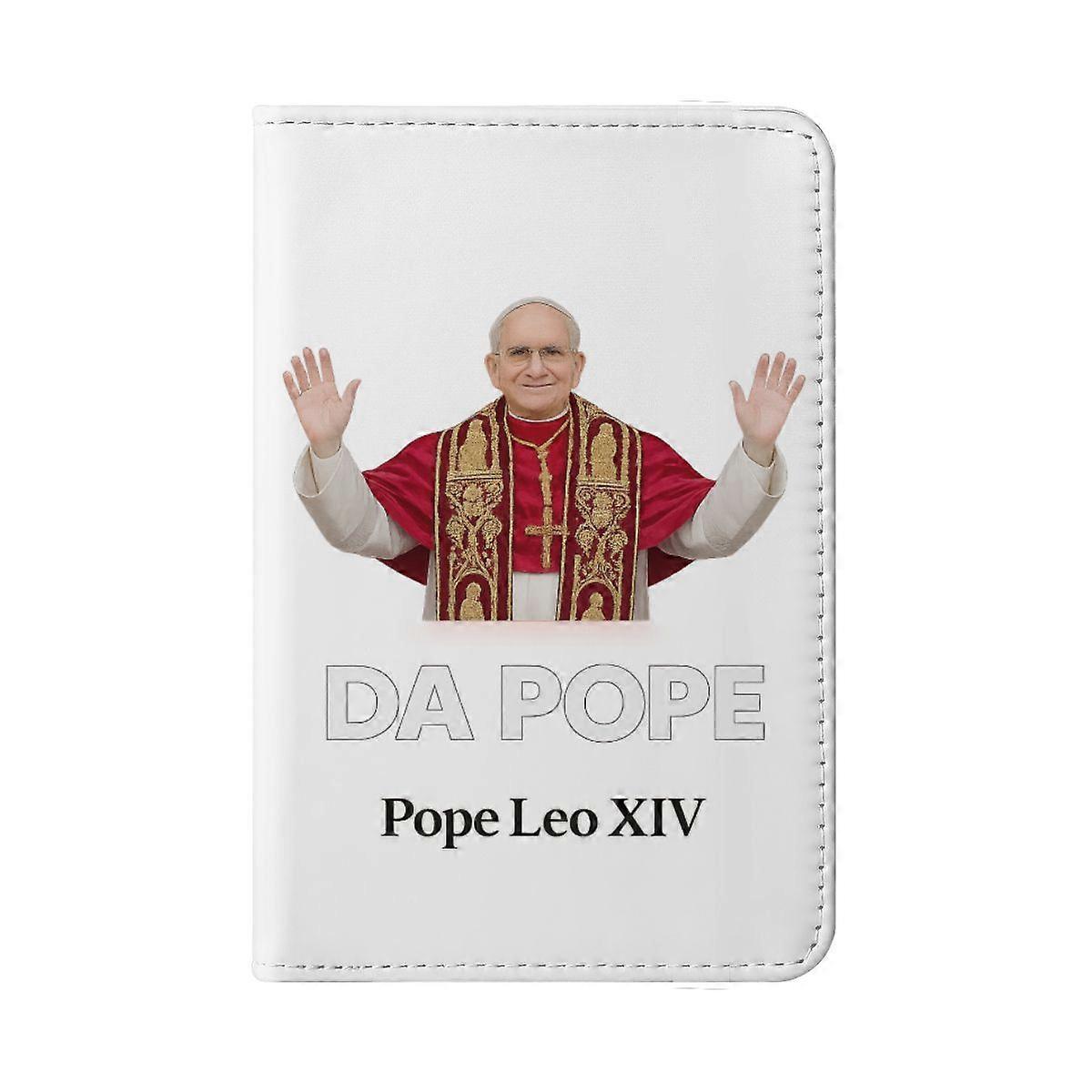 Resevänlig katolsk gåva DA POPE Påven Leo XIV Kompakt hopfällbar PU Läder Plånbok | Sommarshorts för män