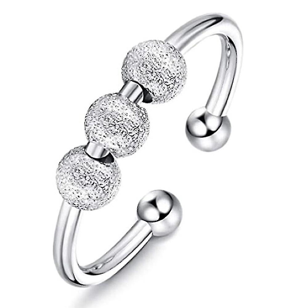 Anxiety Ring Relieve Stress Fidget Spinner Worry Beads Meditation Adjustable