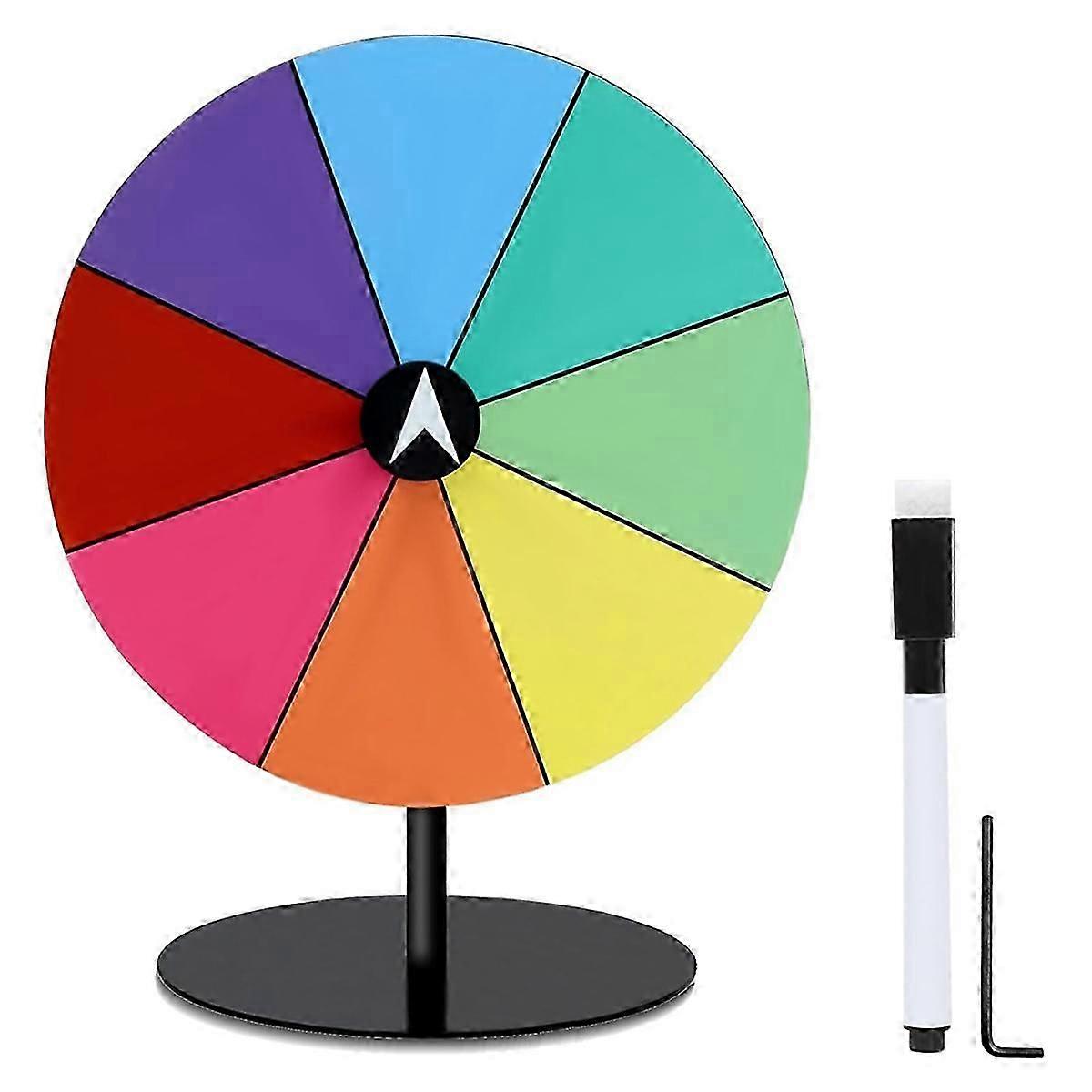 Τροχός βραβείου Dry Erase 8 ιντσών περιστρεφόμενος τροχός συμβατός με βραβεία All Metal Tabletop Roulette Τροχός συμβατός με Partys Bi