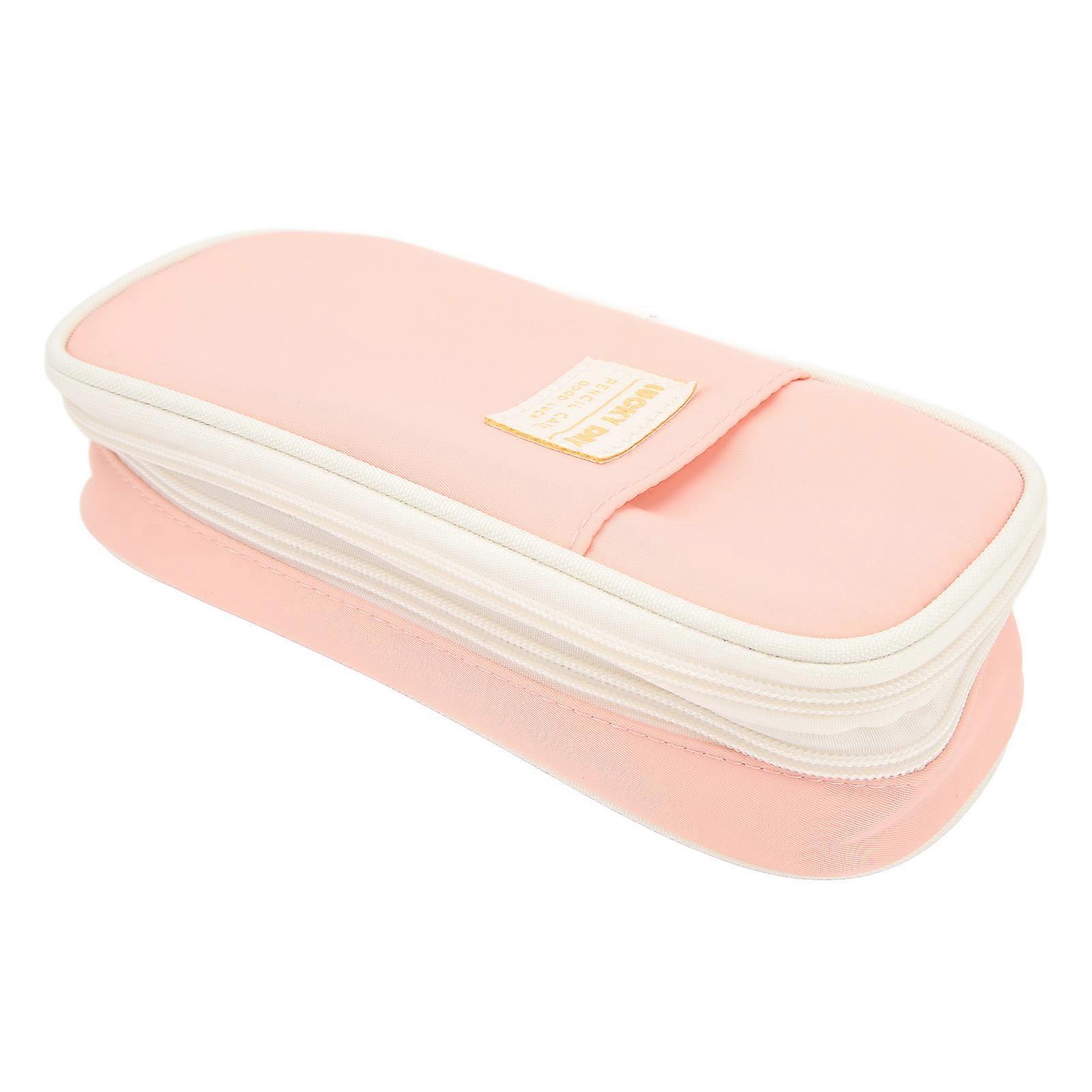 Case Multipurpose Fashion Simple Style Canvas Large Capacity Pencil Pouch for School Office College