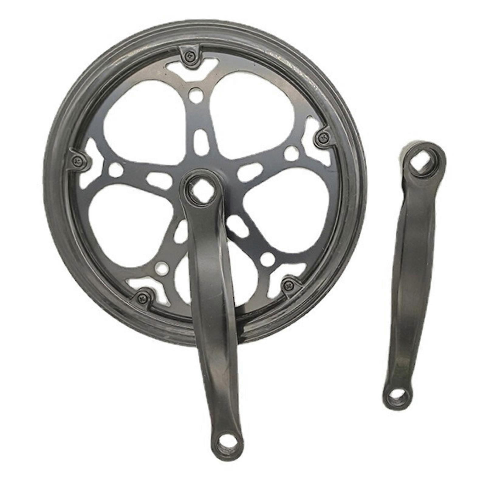 Single Chainring Bicycles Crank Arm 52T 170mm Crankset Square Taper City Folding Bicycles Double Chainguard Replacement