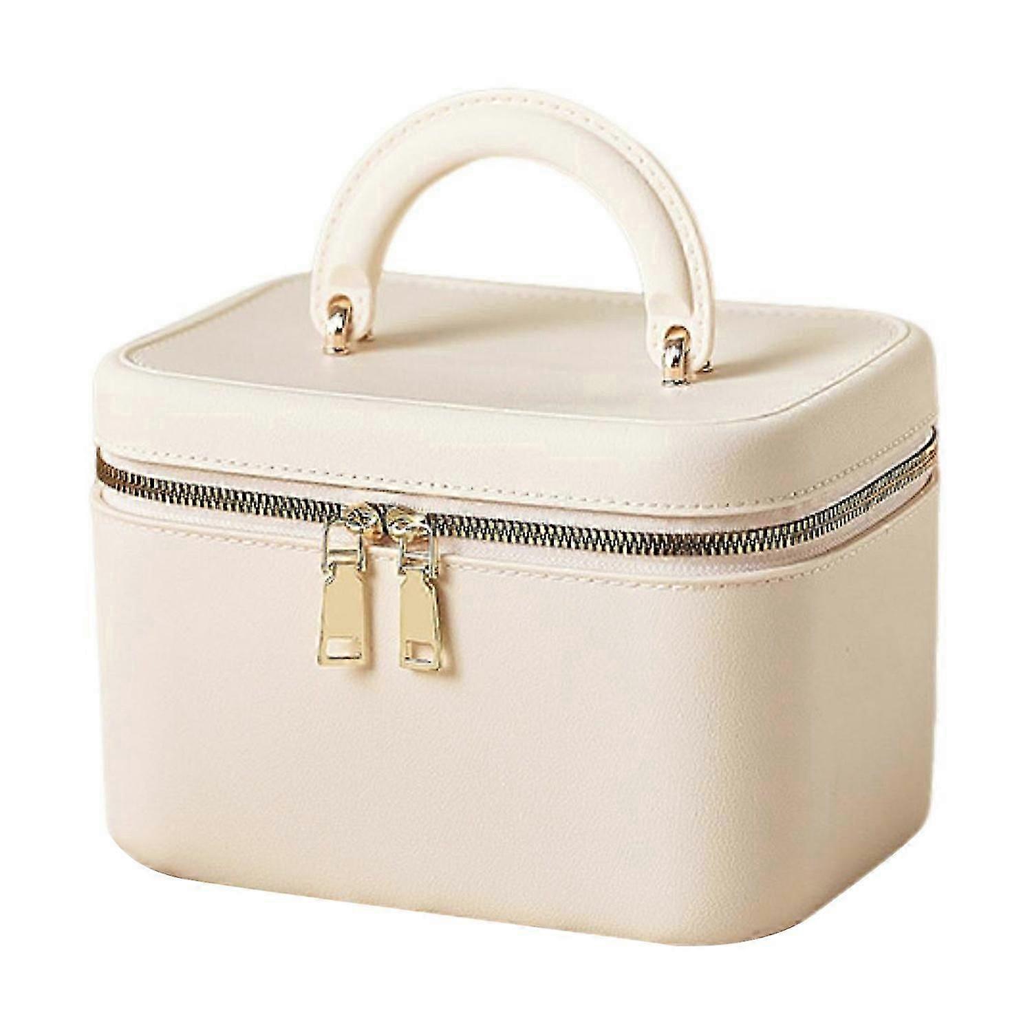 Travel Toiletry Bag with Handle Large Capacity Zipper Closure Waterproof Portable Cosmetic Bag