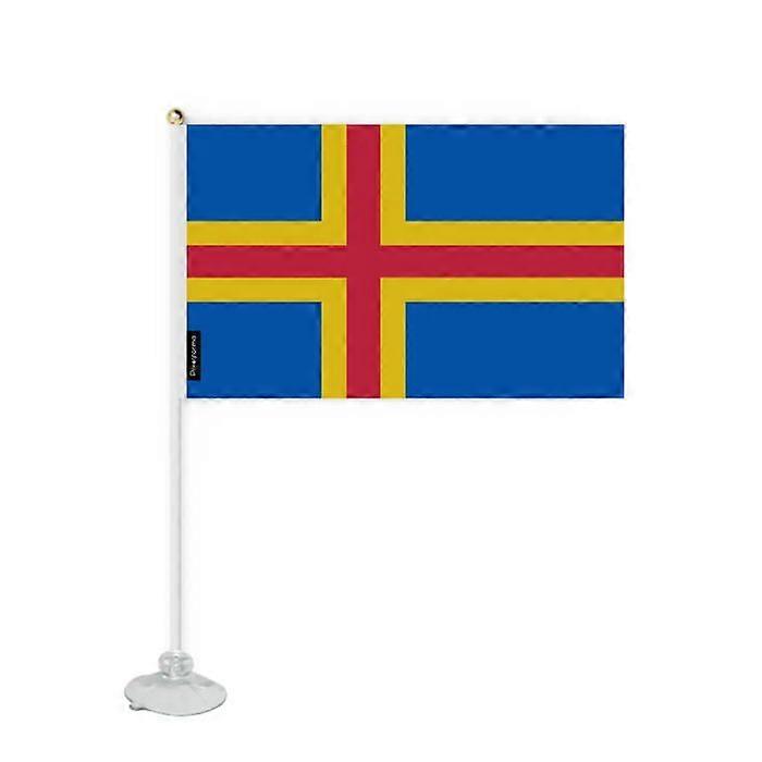 Flag - Åland - Mini Flag Suction Cup - 20 x 30 cm - Polyester - Double-Sided Print