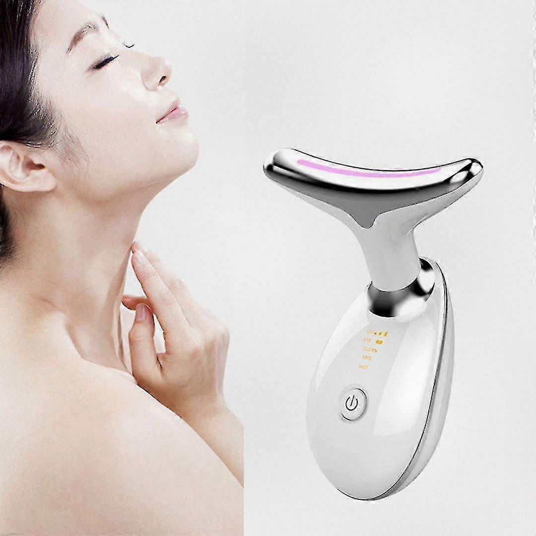 Portable Micro-Glow Handset for Neck and Face Tightening, Wrinkle Reduction Tool for Skin Firming and Rejuvenation