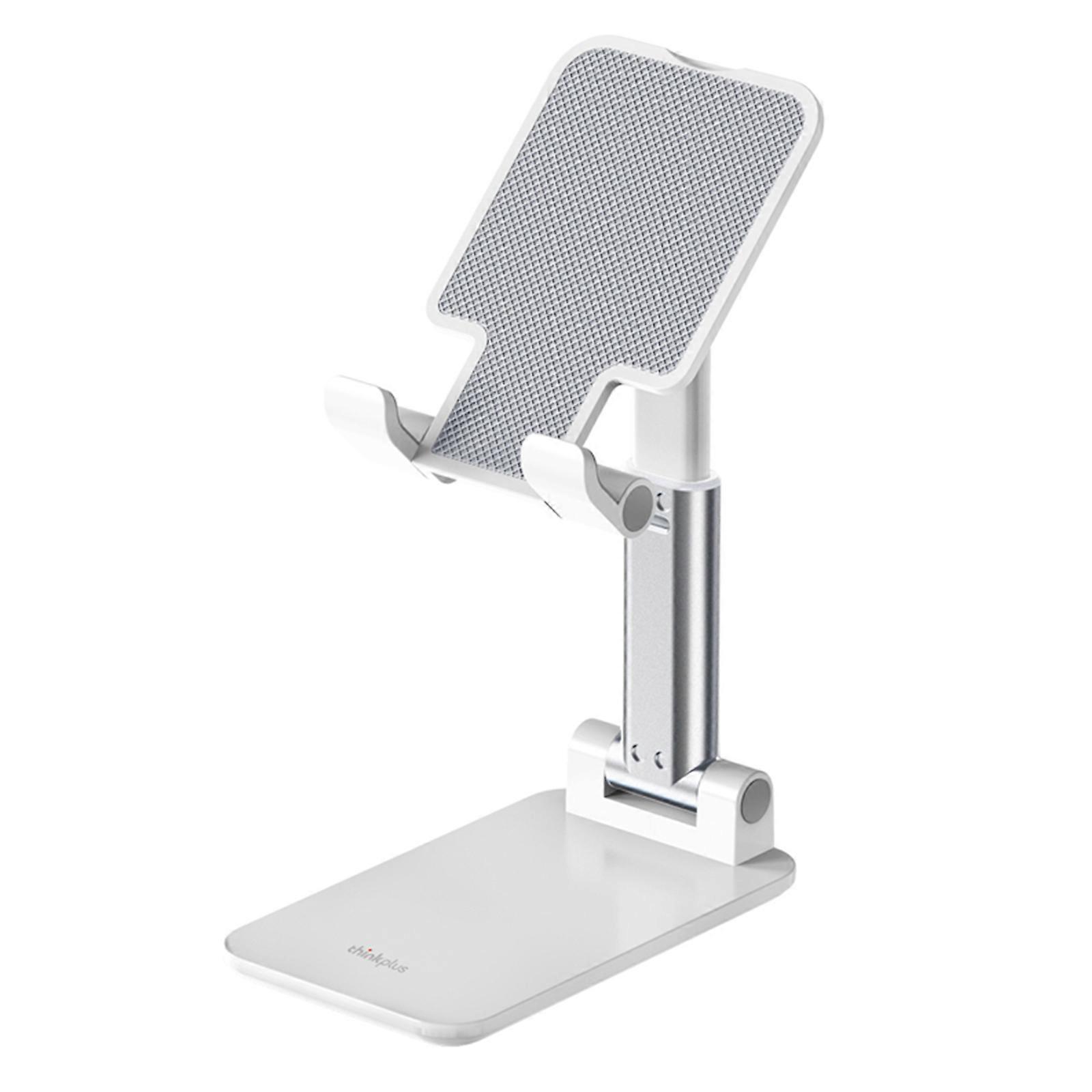 Portable Desk Mobile Phone Holder Stand Lightweight Bracket Adjustable Desktop Tablet Rack Universal Table Phones Stand White