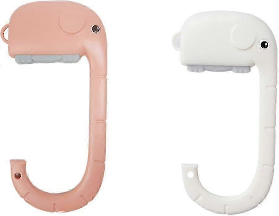 2 Pcs Elephant Handbag Hooks for Table, Portable Plastic Bag Hanger Bracket - q37/YY