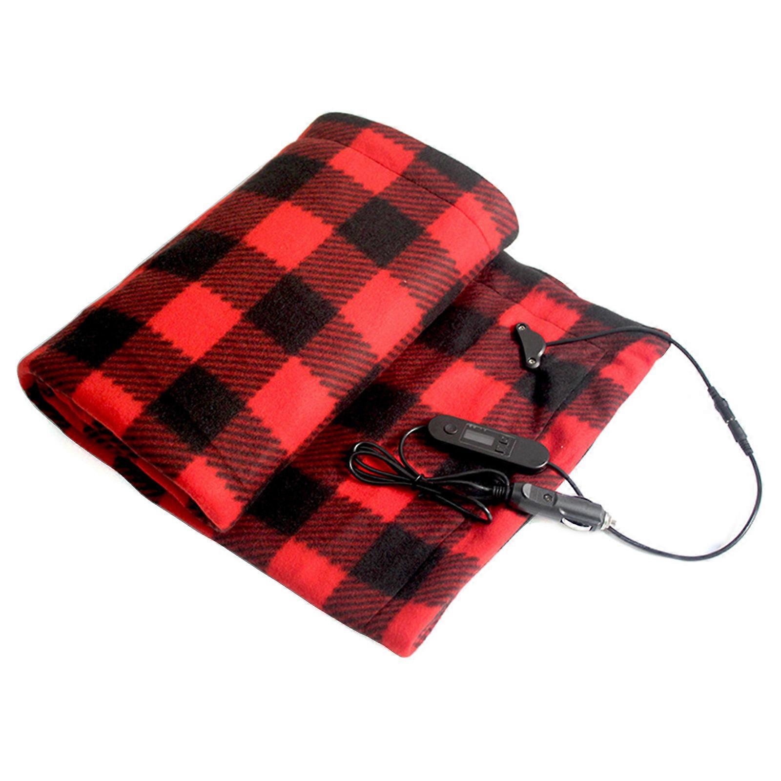 Heated Throw Car Blanket 4 Heat Settings & 1 Hour Overheating for Protection 100x60cm 1 H Timer Super Fuzzy Soft 40x24in