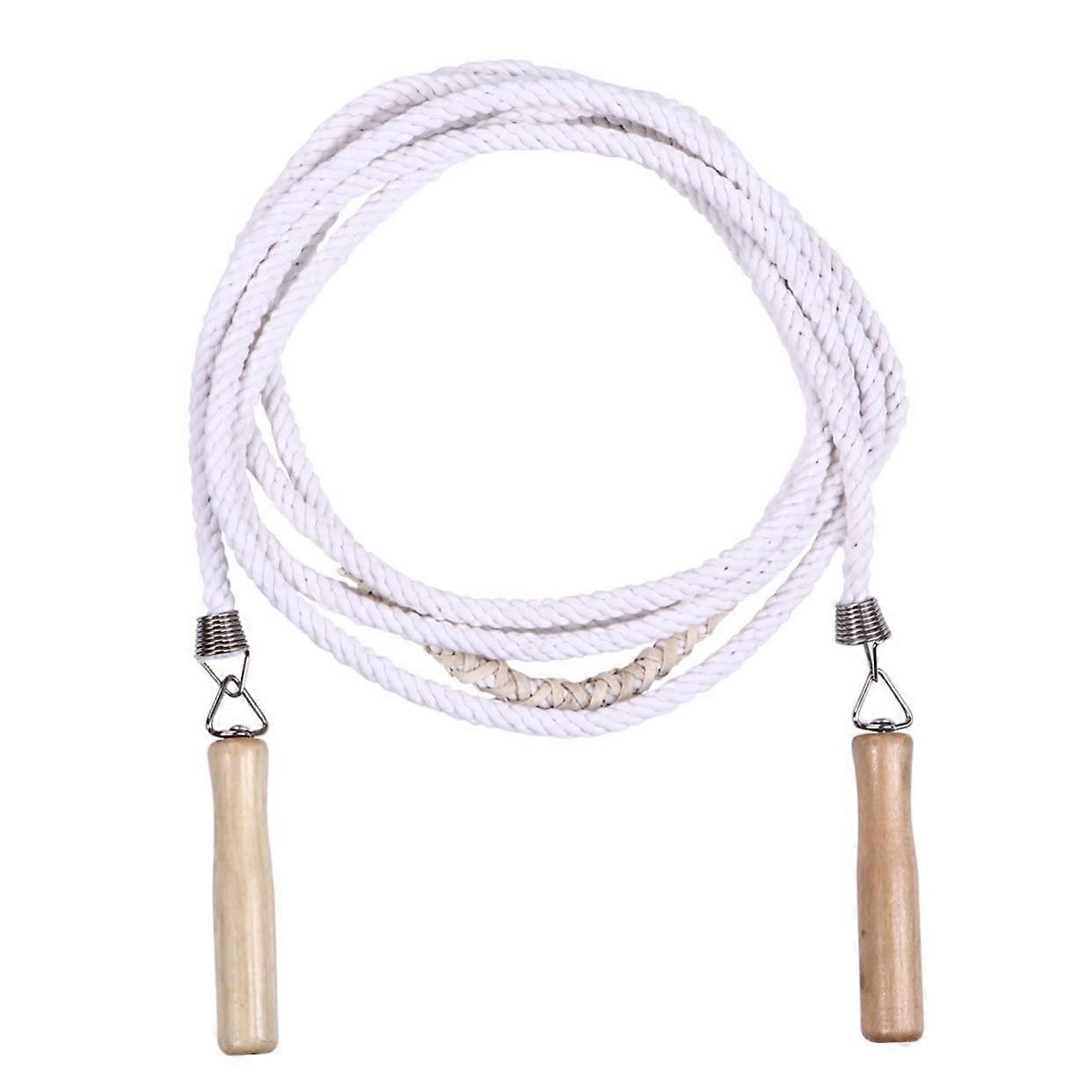 Multiplayer Jump Rope with Wooden Handle for Fitness and Group Sports, Durable Cotton and Linen Material, Knot-Free Design