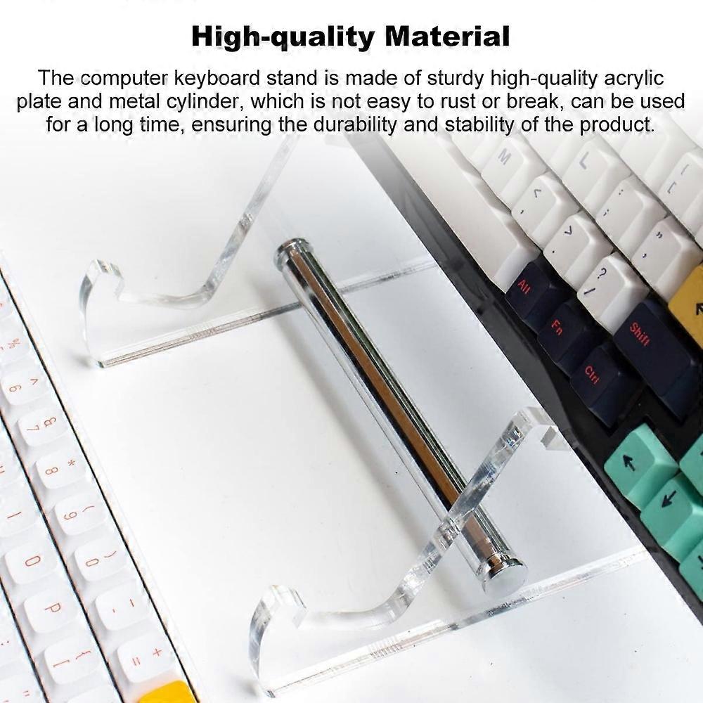 Acrylic Keyboard Display Stand Removable Keyboard 2-Tier Stand Mechanical Computer Keyboard Stand Shelf for Desk Super Thick Acrylic Frame Holder for