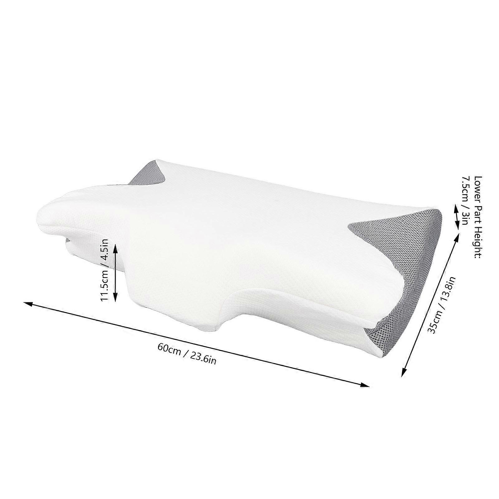 Cervical Pillow with Skin Friendly Pillowcase Ergonomic High Density Slow Rebound Memory Foam Neck Support Pillow for Back Head 