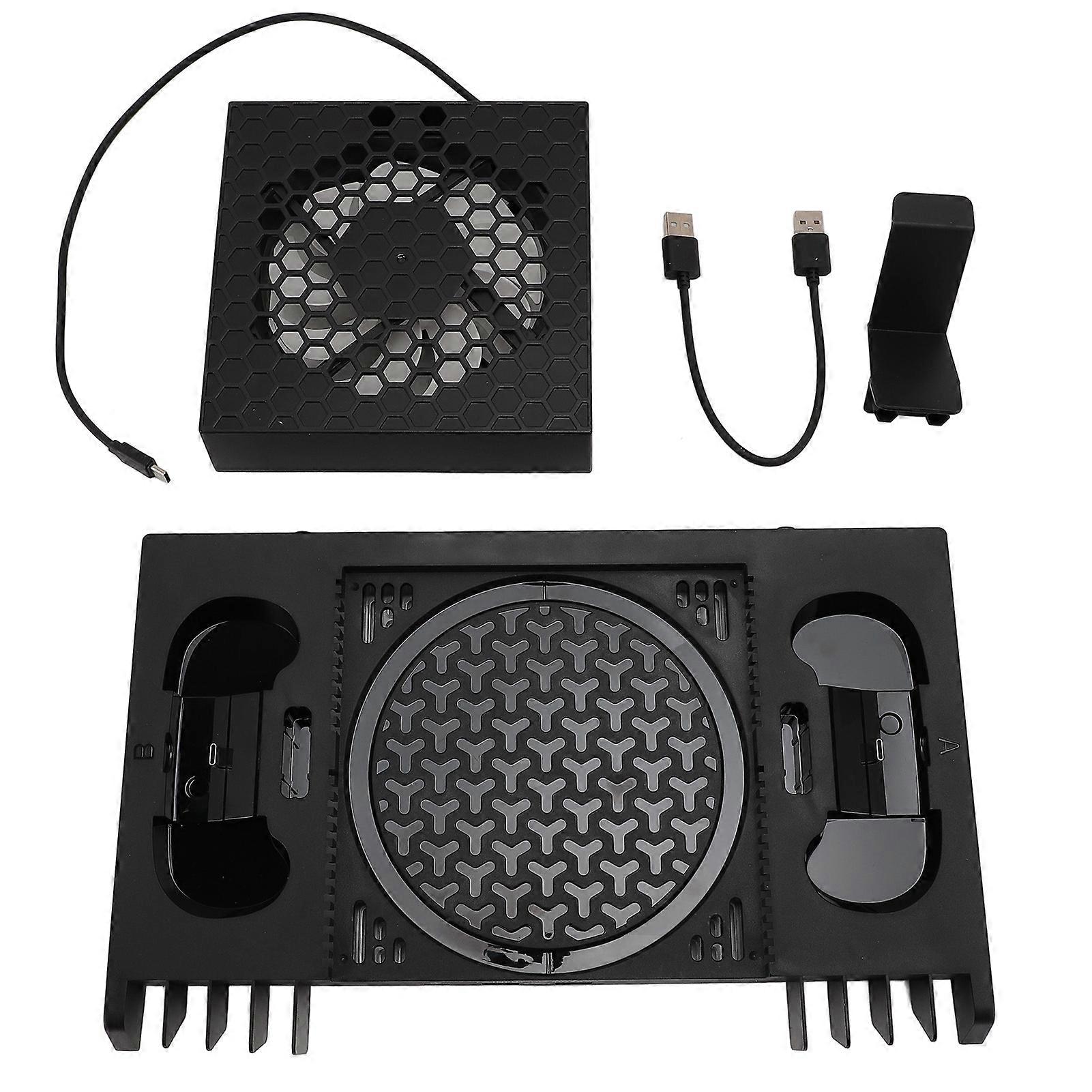 Series X Console Cooling Stand with RGB, Dual Charging Dock, Headset & Disc Slots