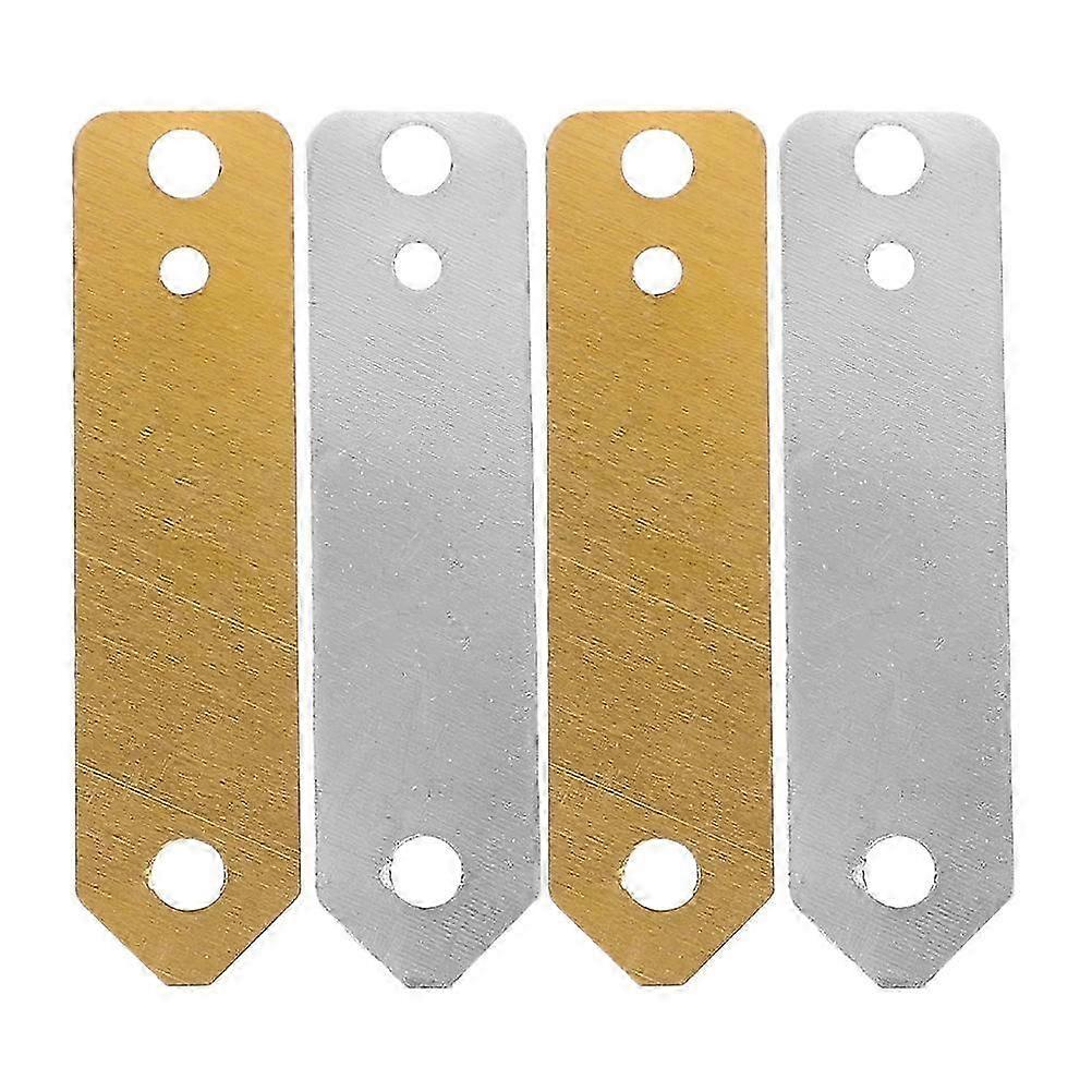 4 pcs Copper Electrode Strip Zinc Electrode Strip Experiment Electrode Strip Sheet