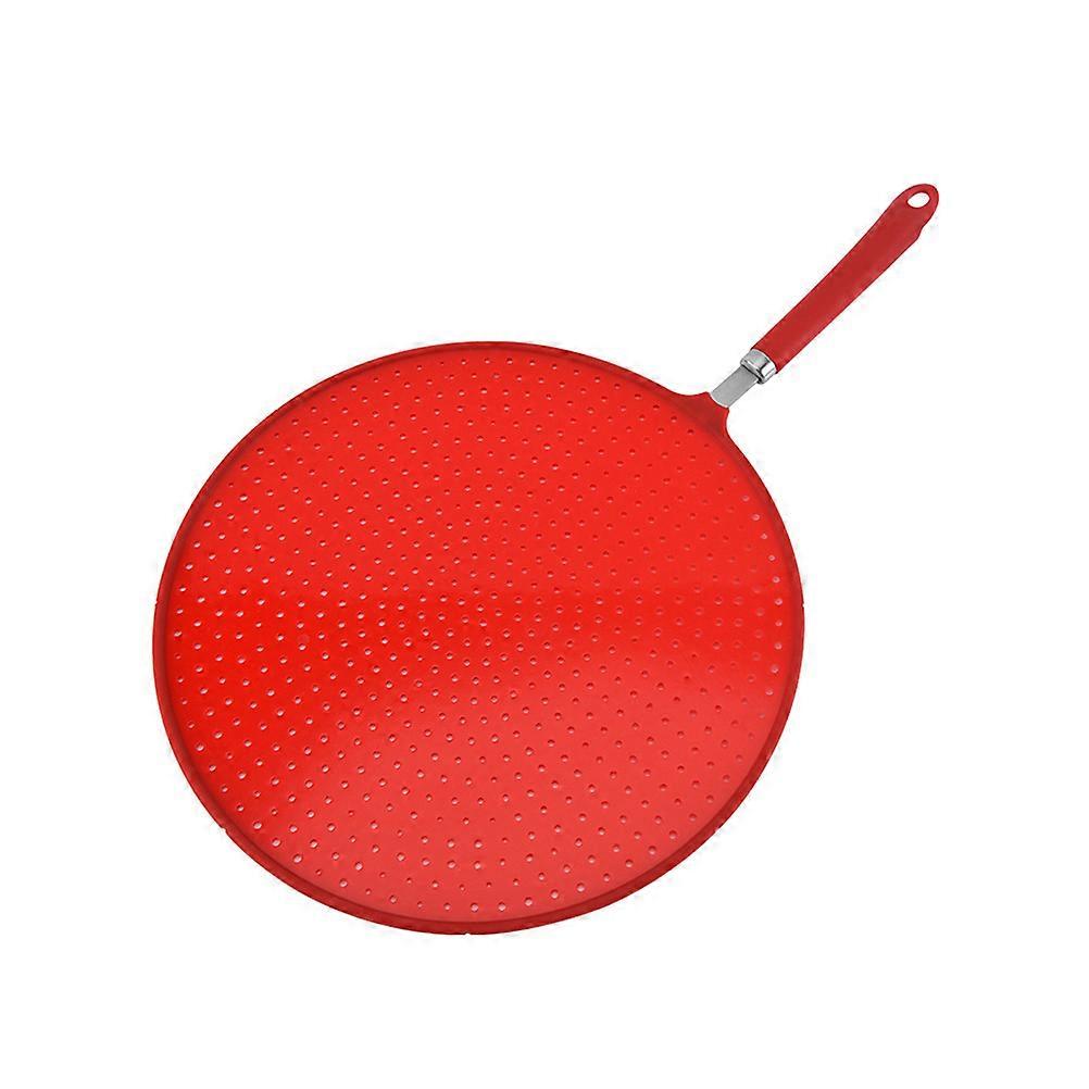 Silicone Splatter Screen for Frying Pan with Cooling Mat Drain Board and Strainer