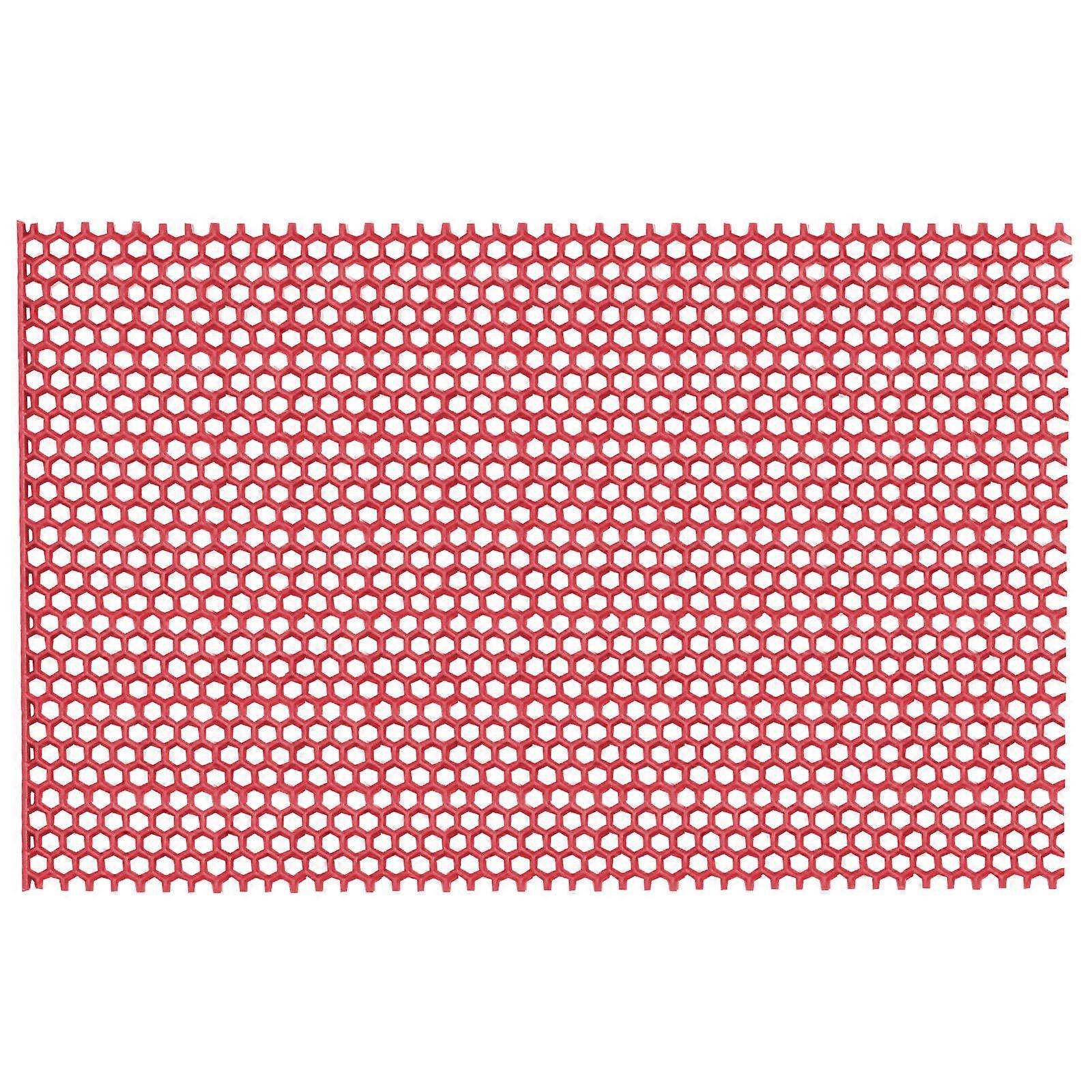 Red PVC Pet Cage Mat for Dogs, Breathable Drain Pad with Rounded Edges, Convenient for Cage Use 29.5 x 19.7 Inches