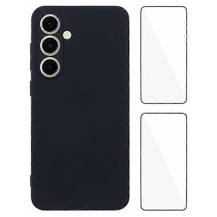 WANLONFENG RB3 Series Compatible For Samsung Galaxy A56 5G Case with 2Pcs Screen Film Precise Lens Hole Soft TPU Phone Back Cover