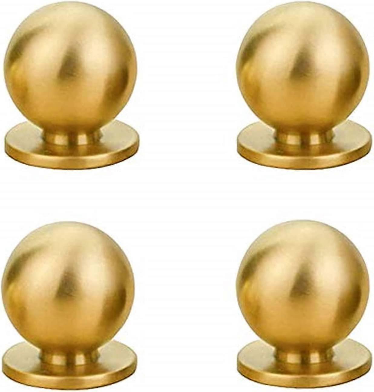 Brass Spherical Cabinet Knobs, Brushed Gold Handles, Kitchen & Dresser Drawer Pulls