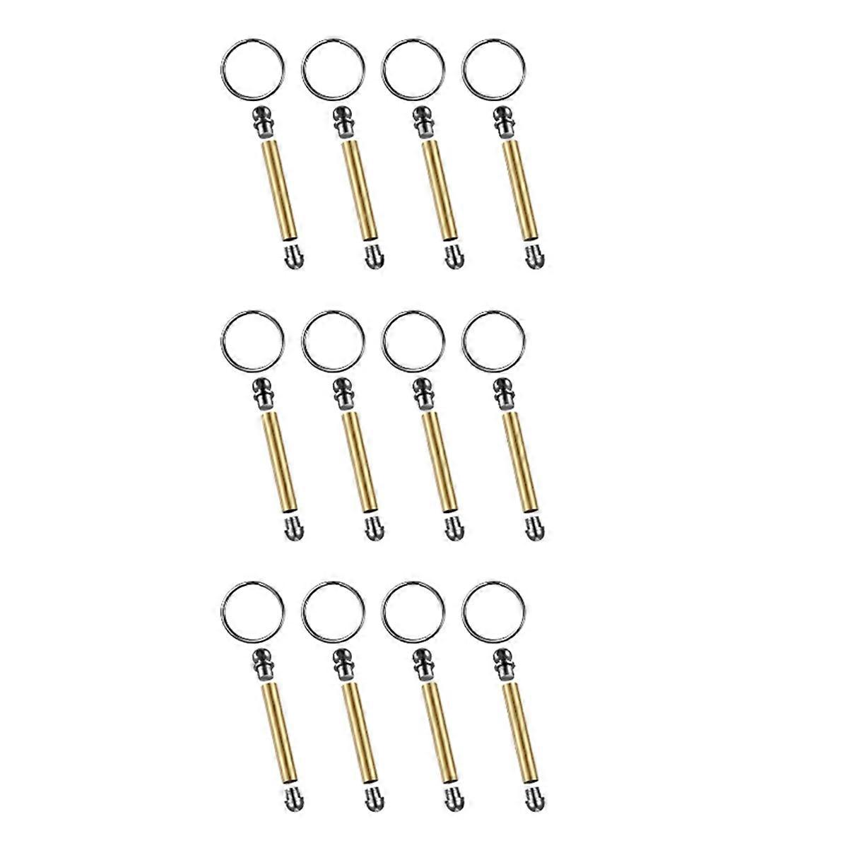 12pcs WoodTurning Keychain Kit Wood Turning Accessories Mandrel Wood Turning Keychain for Woodworki