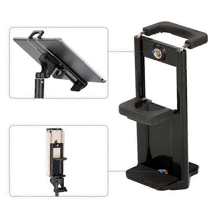 AT779 Universal Cell Phone Tablet Tripod Mount Vertical Bracket Holder Adapter Clamp with 1/4 Screw Hole