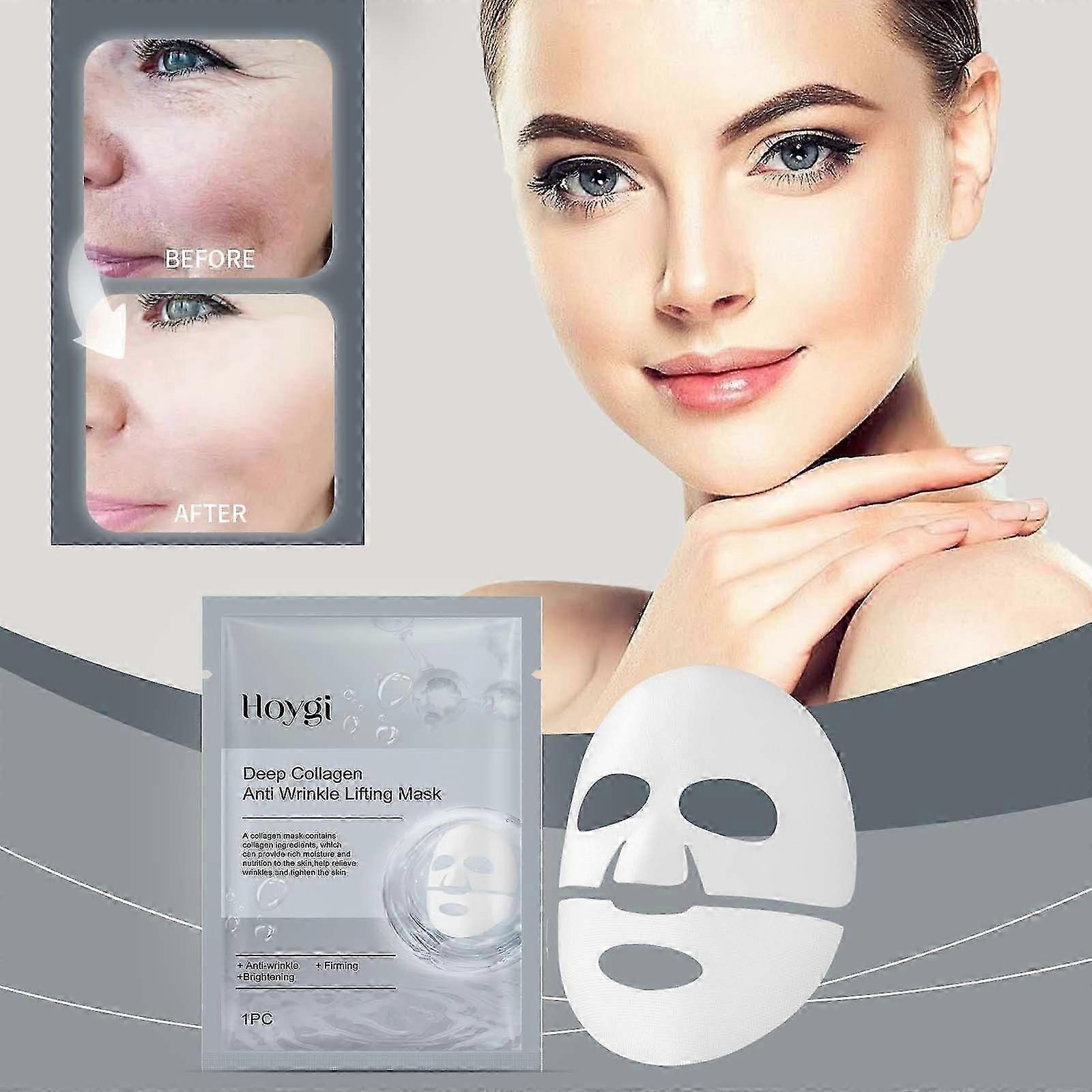Deep Collagen Anti-Wrinkle Lifting Mask Firming & Moisturizing Sheet Mask with Peptides 1 Piece