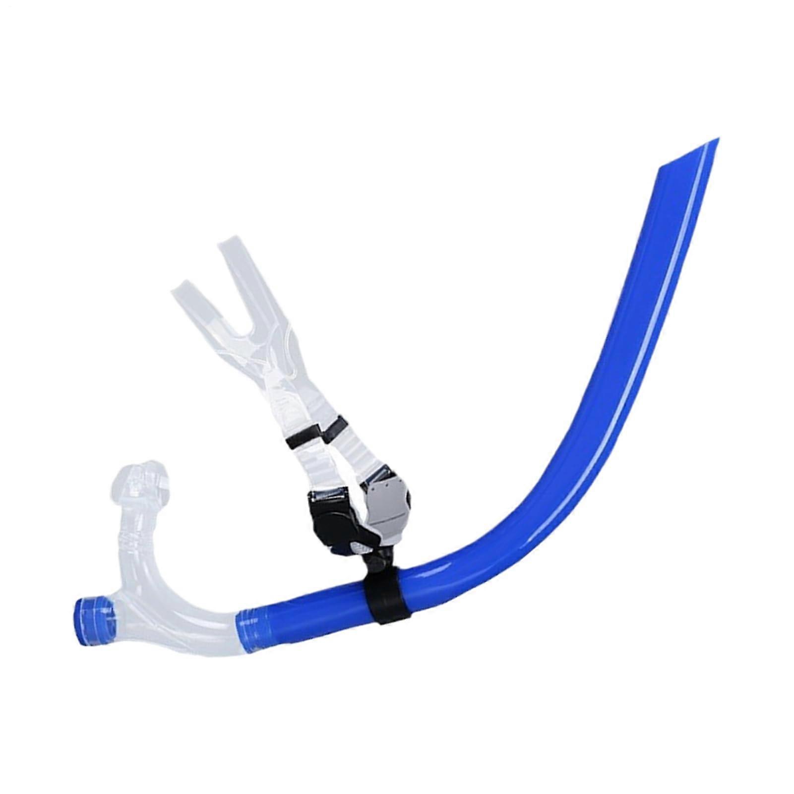 Swim Snorkel for Breaststroke, Dry Snorkel with Training Support, Swim Training Equipment for Pool and Open Water, Blue