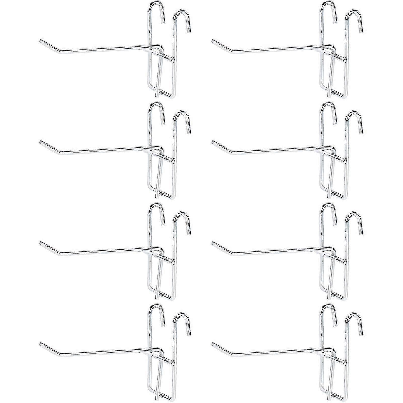 20 Pcs Heavy Duty Pegboard Hooks for Garment Rack & Display - 10.5X6.5cm Silver